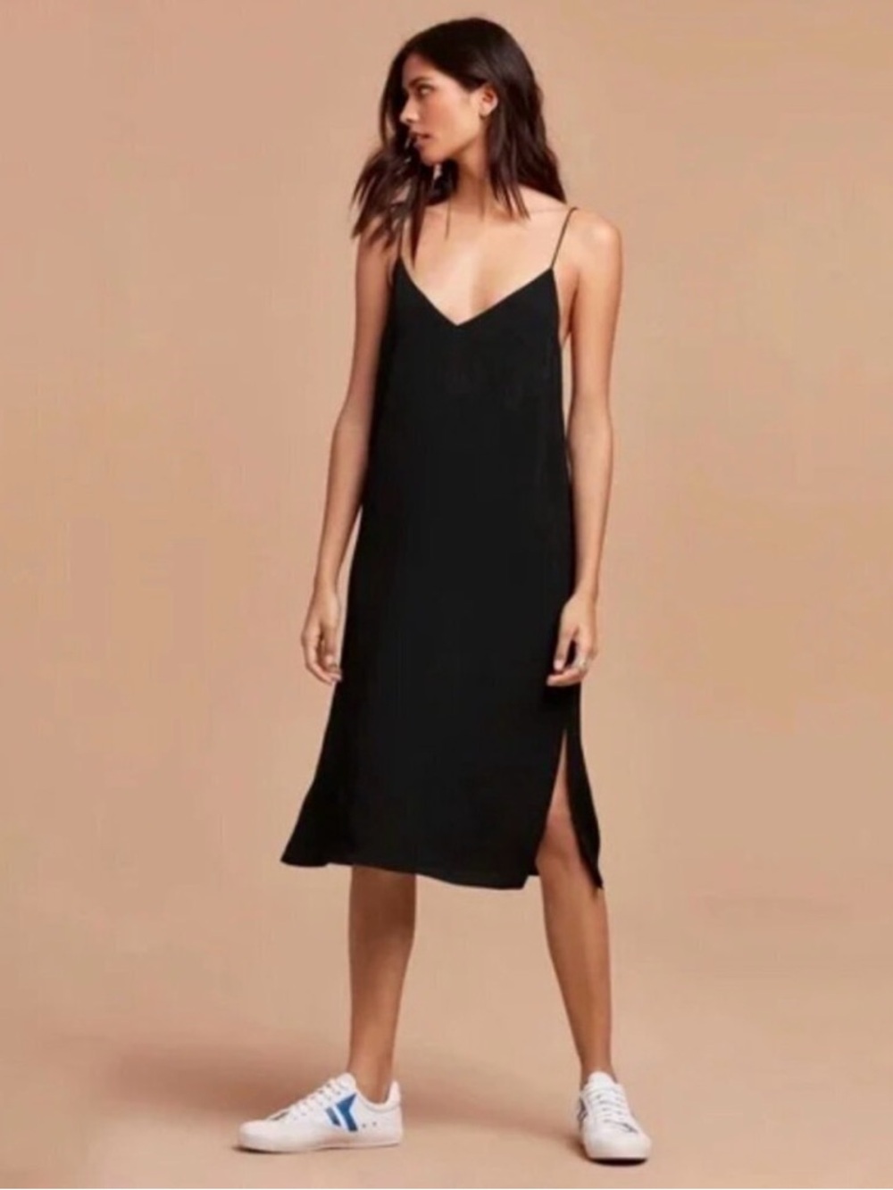 Wilfred Black Backless Slip Dress